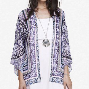 Express Tapestry Print Short Kimono